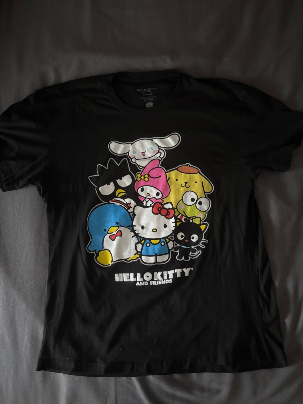 Hello Kitty Black Logo Crewneck Tee